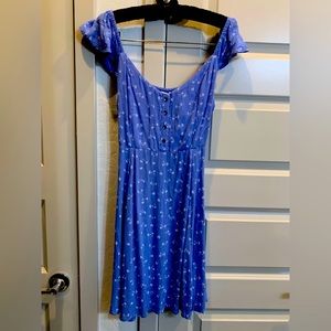 BILLABONG Wrangler Forever Yours Floral blue southern summer country Dress med
